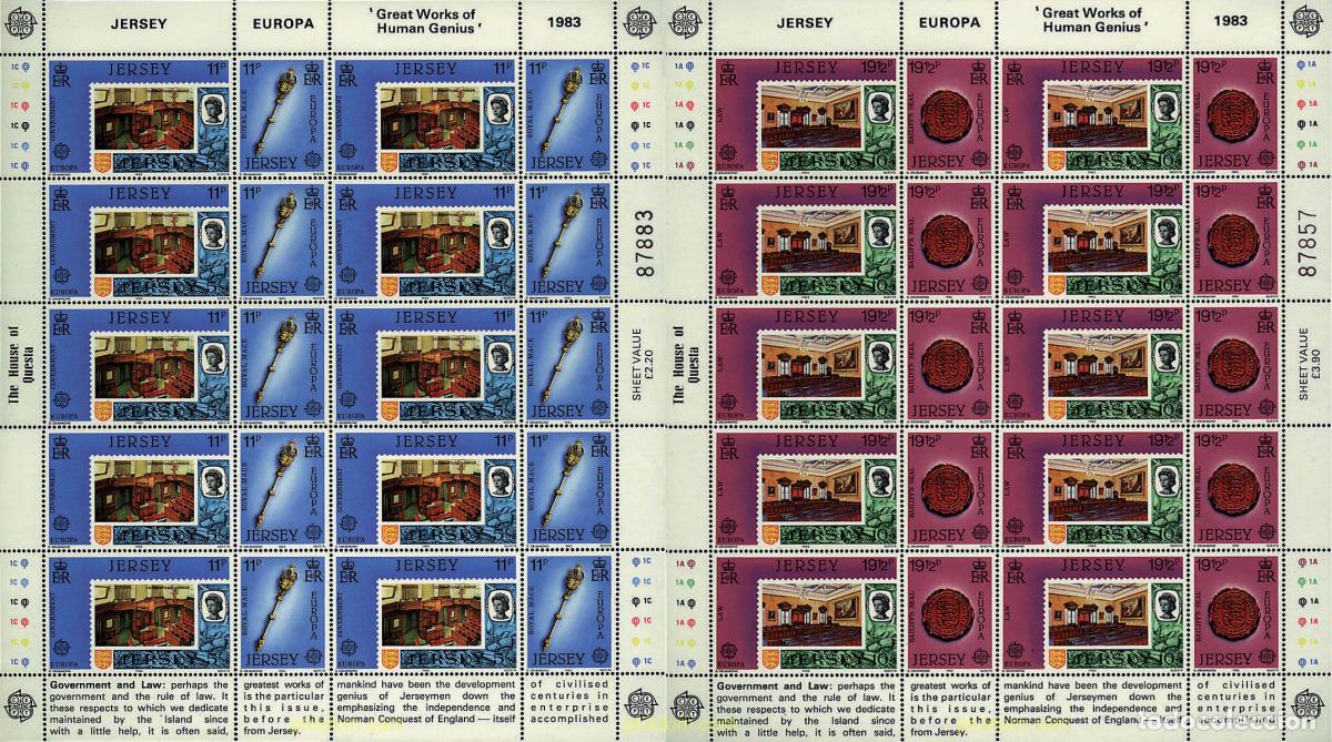 Selos: 8940 MNH JERSEY 1983 EUROPA CEPT. GRANDES OBRAS DE LA HUMANIDAD