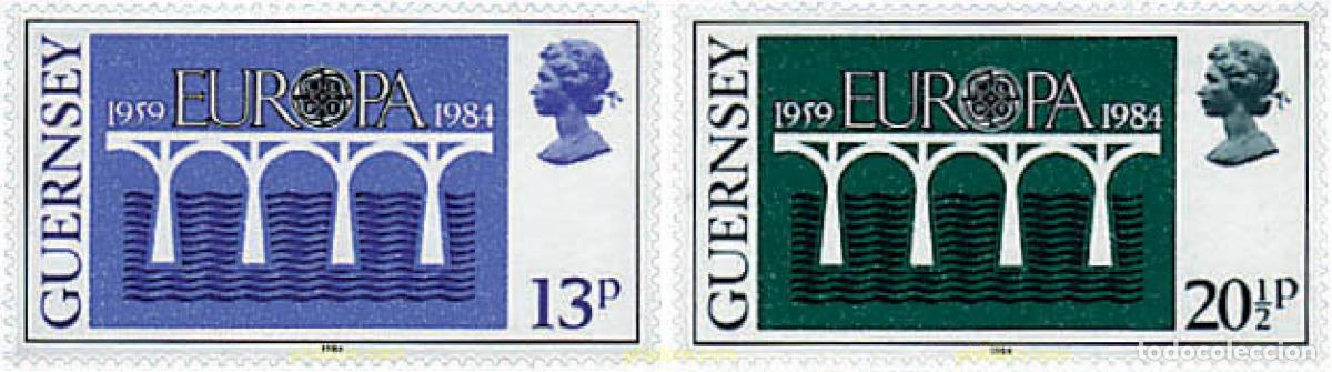 Sellos: 62566 MNH GUERNSEY 1984 EUROPA CEPT. 25 ANIVERSARIO DE LA CEPT