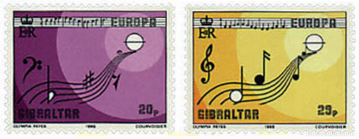 Selos: 82456 MNH GIBRALTAR 1985 EUROPA CEPT. A&Ntilde;O EUROPEO DE LA MUSICA