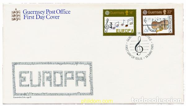 Selos: 24051 MNH GUERNSEY 1985 EUROPA CEPT. A&Ntilde;O EUROPEO DE LA MUSICA