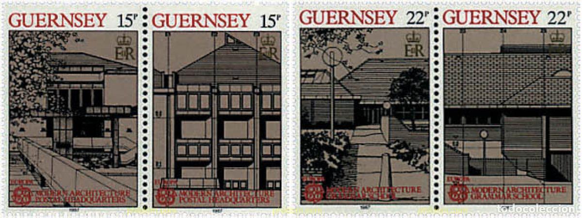 Francobolli: 5600 MNH GUERNSEY 1987 EUROPA CEPT. ARQUITECTURA MODERNA