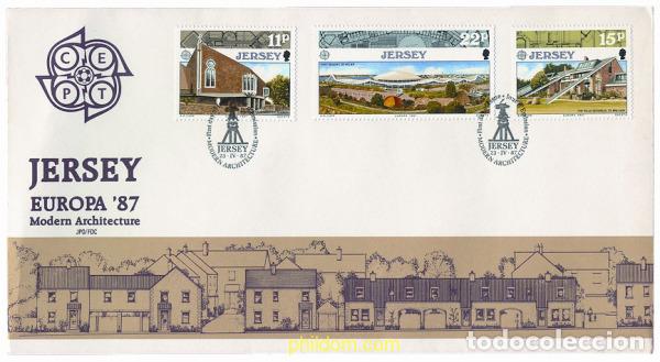 Francobolli: 24122 MNH JERSEY 1987 EUROPA CEPT. ARQUITECTURA MODERNA