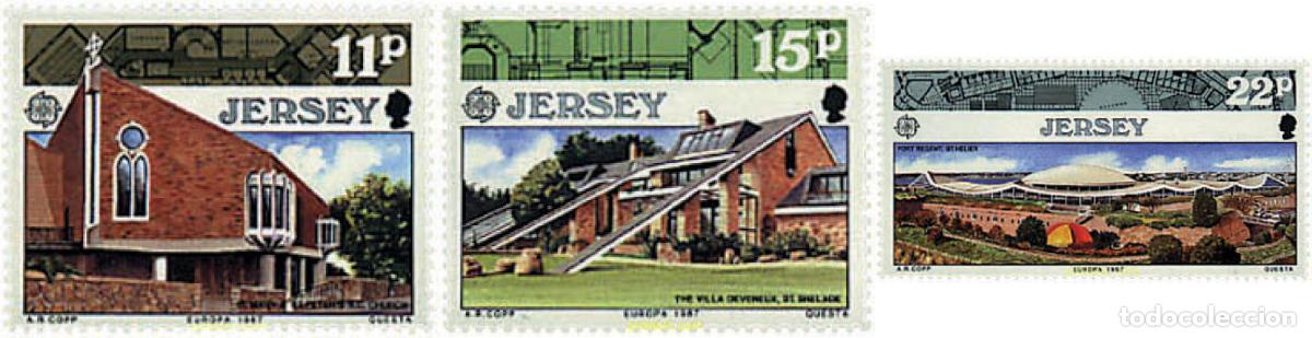 Francobolli: 62664 MNH JERSEY 1987 EUROPA CEPT. ARQUITECTURA MODERNA