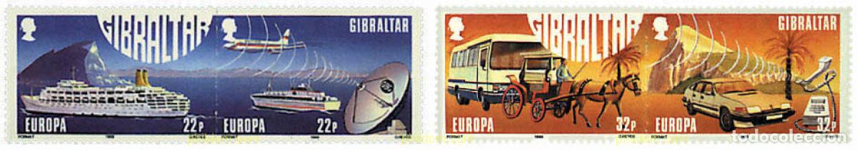 Sellos: 4581 MNH GIBRALTAR 1988 EUROPA CEPT. TRANSPORTE Y MEDIOS DE COMUNICACION