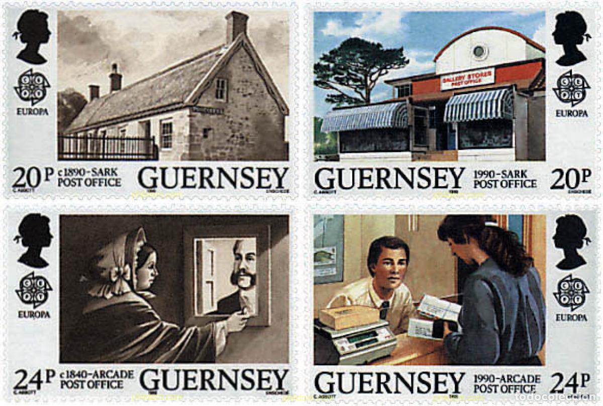 Sellos: 62770 MNH GUERNSEY 1990 EUROPA CEPT. OFICINAS POSTALES