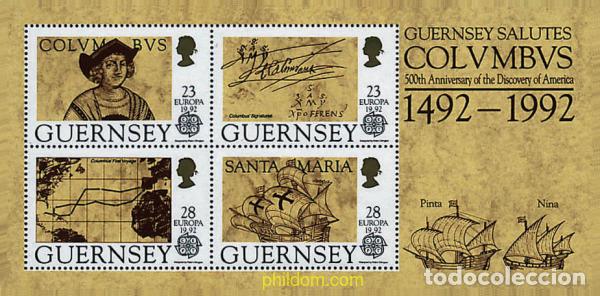 Stamps: 62819 MNH GUERNSEY 1992 EUROPA CEPT. 500 ANIVERSARIO DEL DESCUBRIMIENTO DE AMERICA