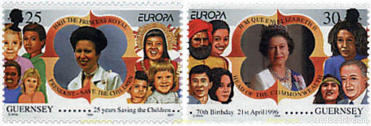Sellos: 63012 MNH GUERNSEY 1996 EUROPA CEPT. MUJERES CELEBRES