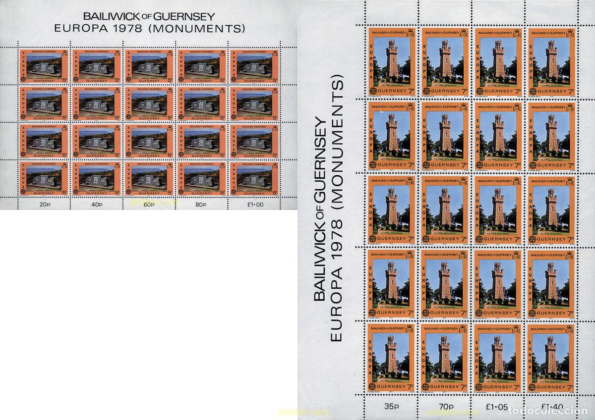Sellos: 8904 MNH GUERNSEY 1978 EUROPA CEPT. ARQUITECTURA