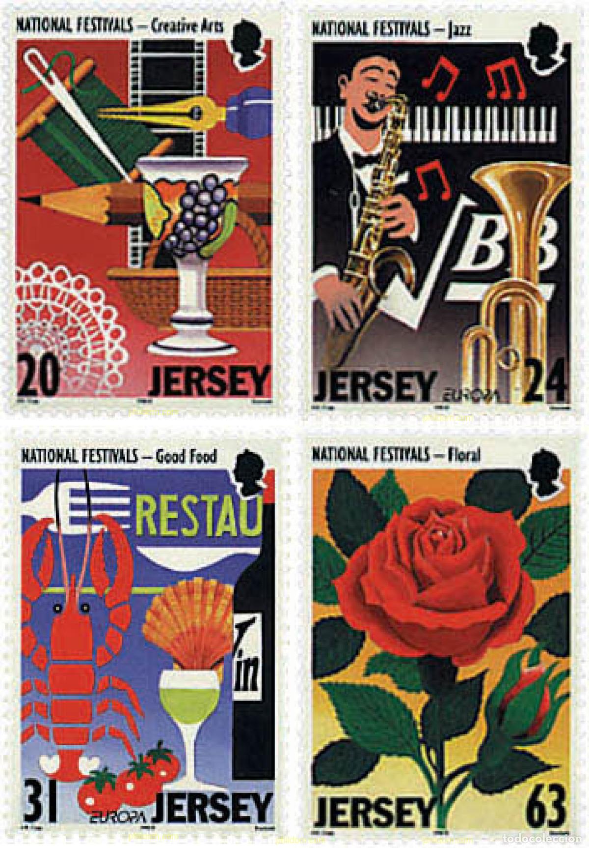 Sellos: 97096 MNH JERSEY 1998 EUROPA CEPT. FESTIVALES Y FIESTAS NACIONALES