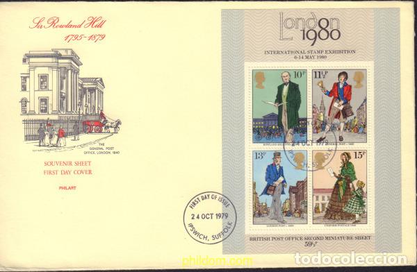 Sellos: 390905 MNH GRAN BRETA&Ntilde;A 1979 CENTENARIO DE LA MUERTE DE SIR ROWLAND HILL