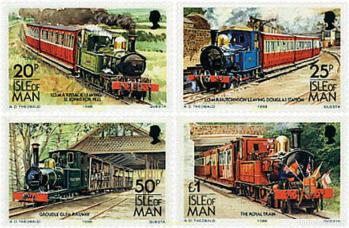 Sellos: 55900 MNH MAN 1988 TRENES
