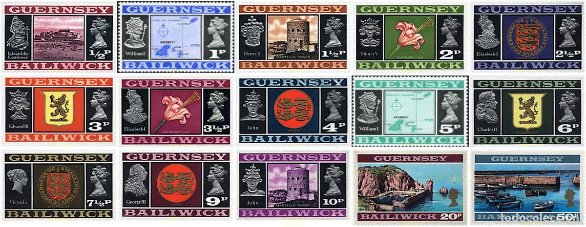 Sellos: 91728 MNH GUERNSEY 1971 MOTIVOS VARIOS