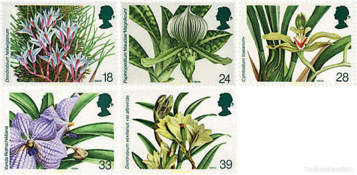 Sellos: 96322 MNH GRAN BRETA&Ntilde;A 1993 14 CONFERENCIA MUNDIAL SOBRE LAS ORQUIDEAS EN GLASGOW