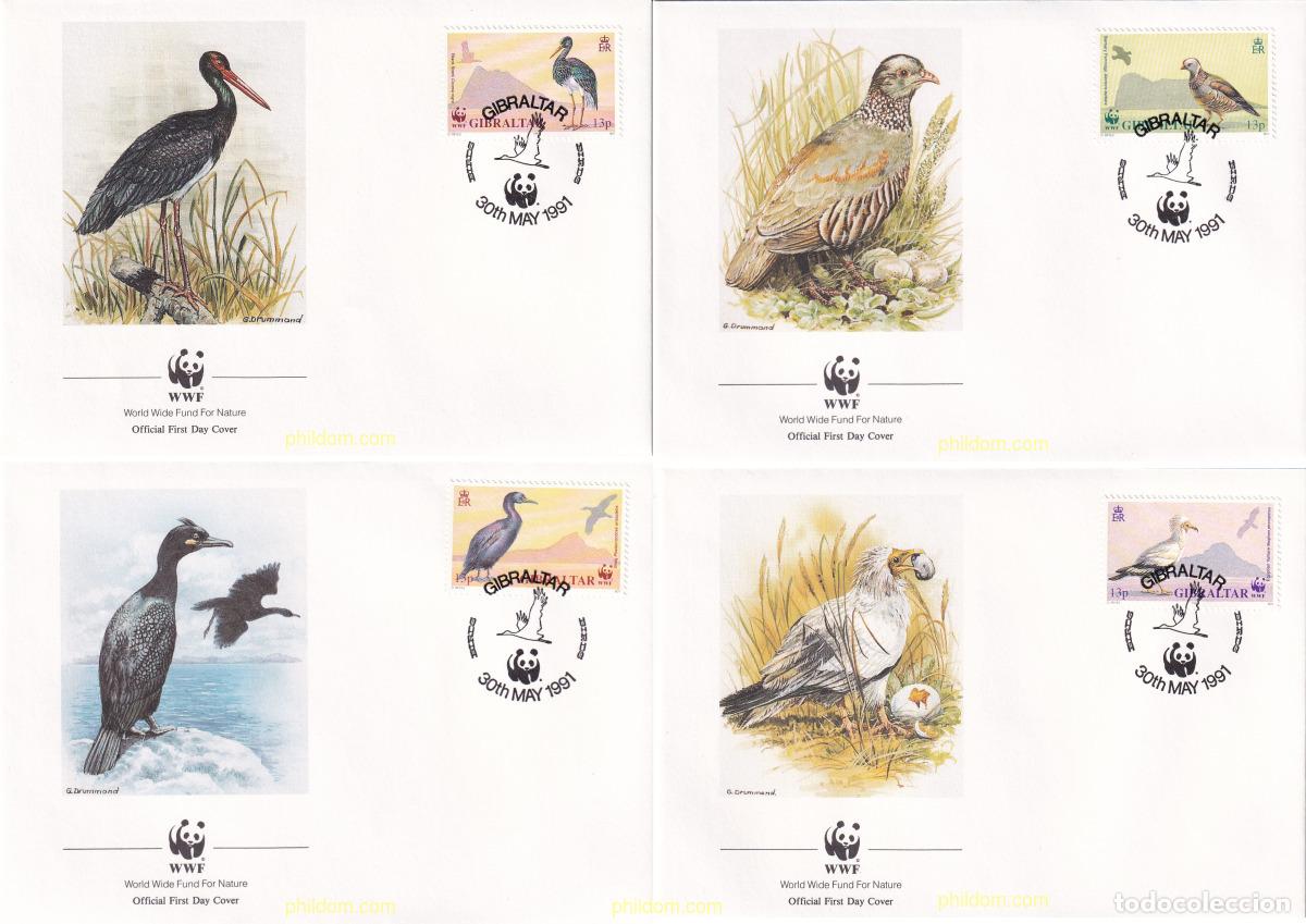 Sellos: 23148 MNH GIBRALTAR 1991 WWF. AVES EN PELIGRO DE EXTINCION
