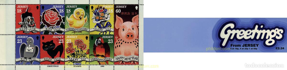 Sellos: 2974 MNH JERSEY 1995 SELLOS DE BUENOS DESEOS