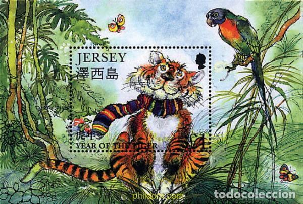 Timbres: 76122 MNH JERSEY 1998 A&Ntilde;O LUNAR CHINO - A&Ntilde;O DEL TIGRE