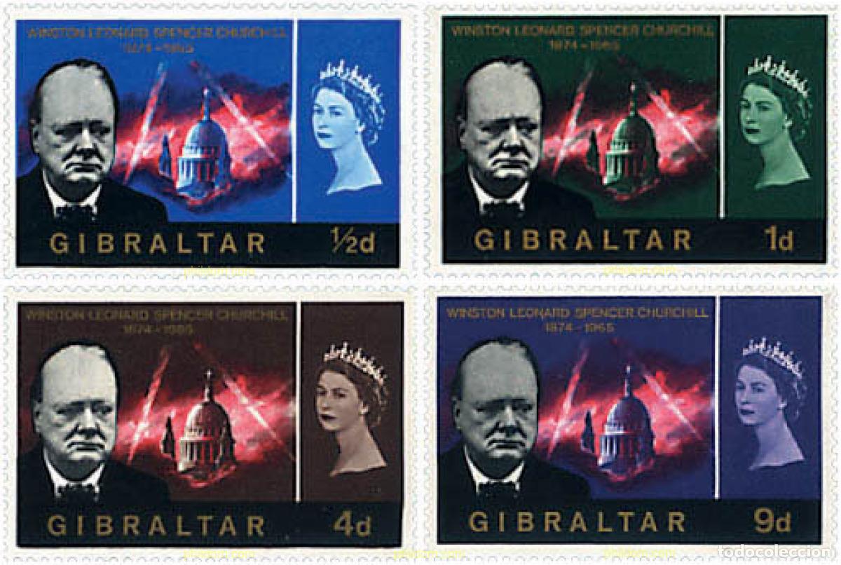 Sellos: 83353 MNH GIBRALTAR 1966 ANIVERSARIO DE LA MUERTE DE SIR WINSTON CHURCHILL
