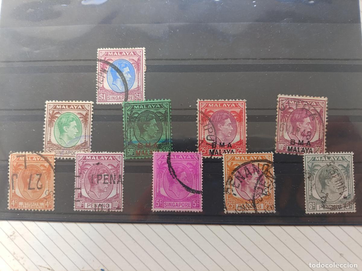 Sellos: Malaya, Malasia. Lote de sellos antiguos