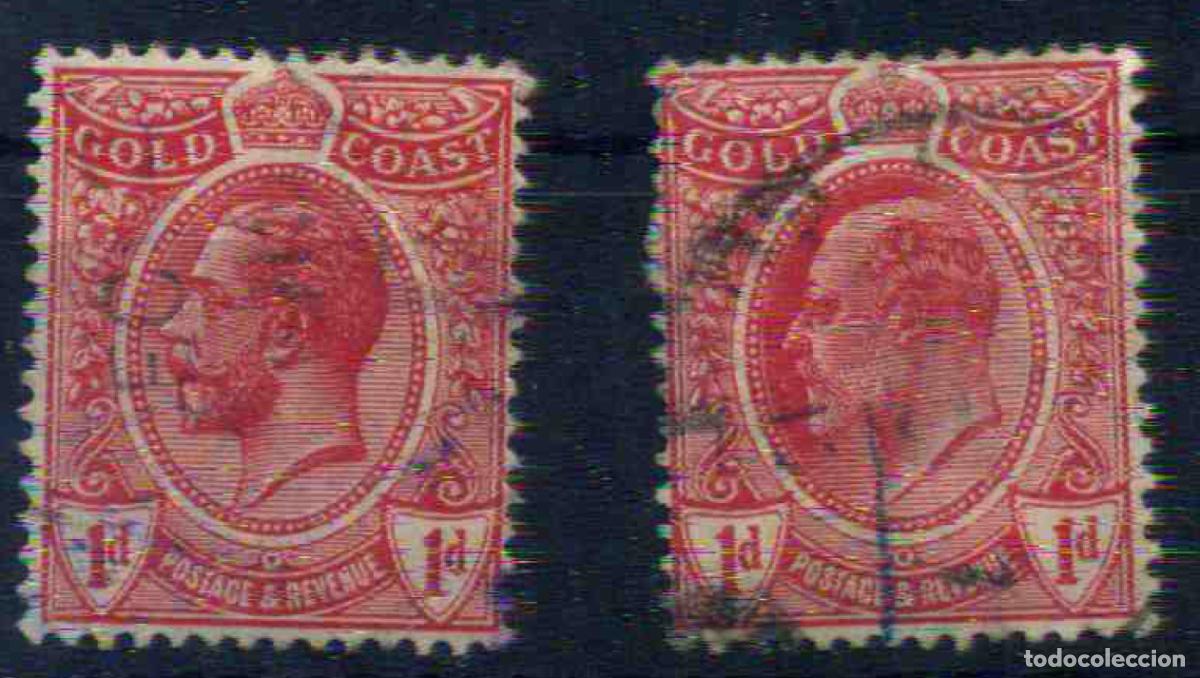 Sellos: Colonia brit&aacute;nica de Costa de Oro (futura Ghana) 1908-1913
