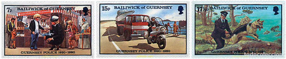 Sellos: 41569 MNH GUERNSEY 1980 60 ANIVERSARIO DE LA POLICIA DE LA ISLA DE GUERNSEY