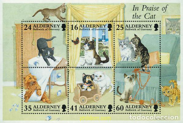Sellos: 75548 MNH ALDERNEY 1996 EN ALABANZA AL GATO