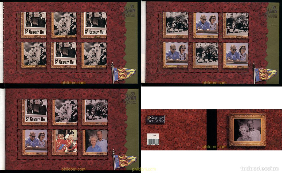 Sellos: 3332 MNH GUERNSEY 1997 BODAS DE ORO DE LA REINA ISABEL II