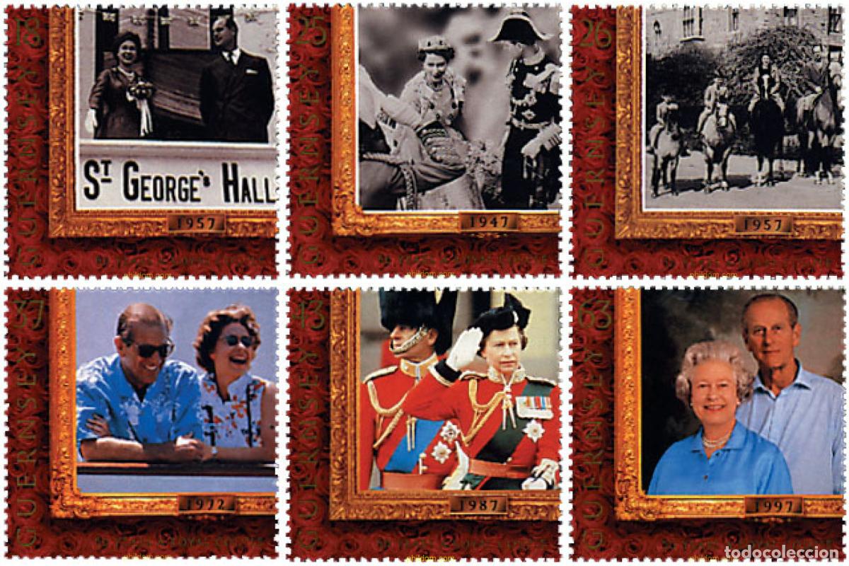Sellos: 66255 MNH GUERNSEY 1997 BODAS DE ORO DE LA REINA ISABEL II