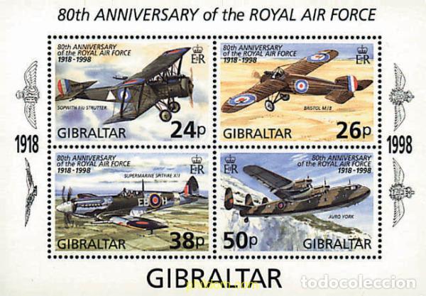 Briefmarken: 84322 MNH GIBRALTAR 1998 80 ANIVERSARIO DE LA ROYAL AIR FORCE
