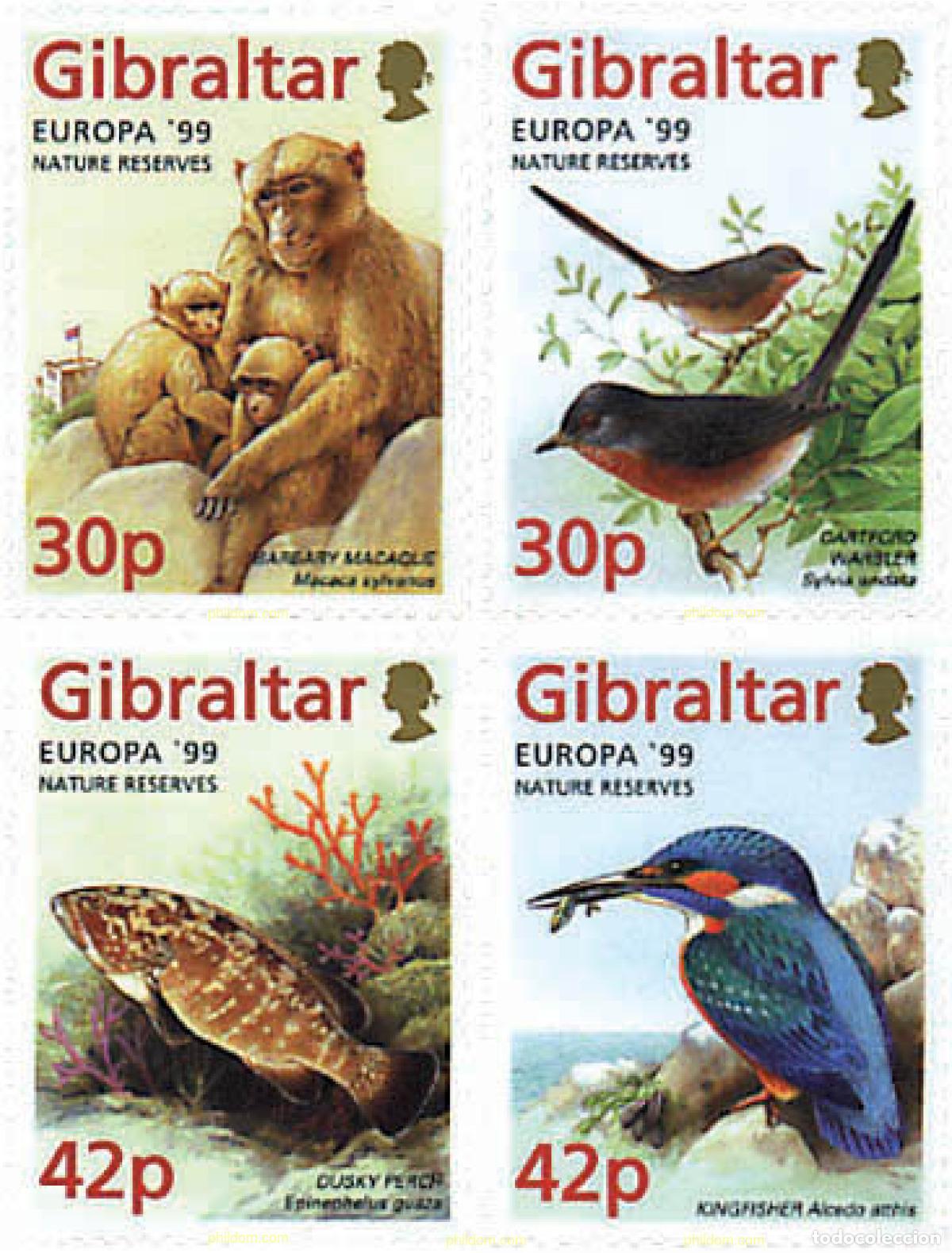Timbres: 82494 MNH GIBRALTAR 1999 EUROPA CEPT. RESERVAS Y PARQUES NATURALES