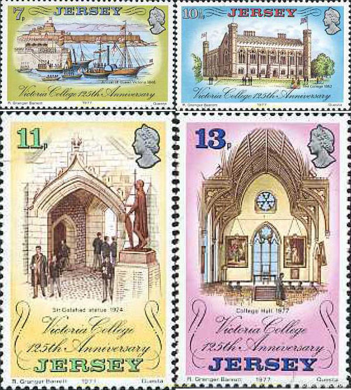 Francobolli: 167824 MNH JERSEY 1977 125 ANIVERSARIO DEL COLEGIO VICTORIA DE JERSEY