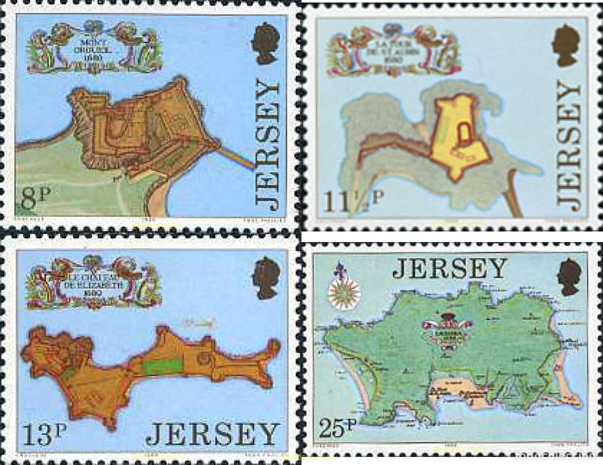 Francobolli: 217845 MNH JERSEY 1980 300 ANIVERSARIO DE LAS FORTALEZAS DE JERSEY