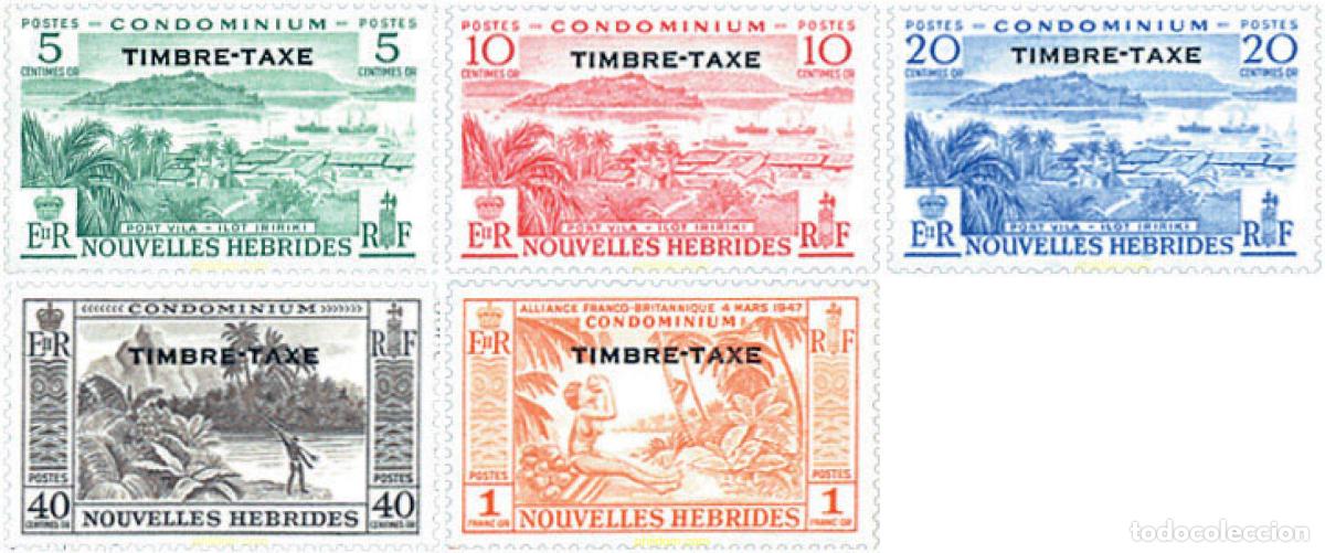 Sellos: 579747 MNH NUEVAS HEBRIDAS 1957 SERIE BASICA