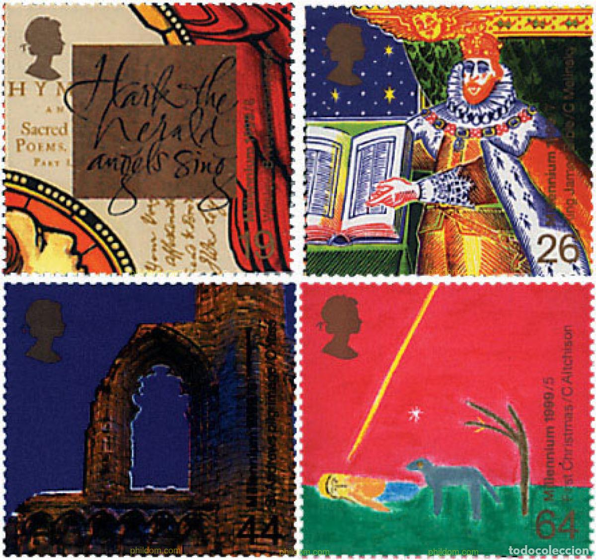 Sellos: 90687 MNH GRAN BRETA&Ntilde;A 1999 MILENIO. RELIGION