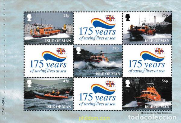 Sellos: 601544 MNH MAN 1999 175 ANIVERSARIO DE LA ROYAL NATIONAL LIFEBOAT INSTITUTION