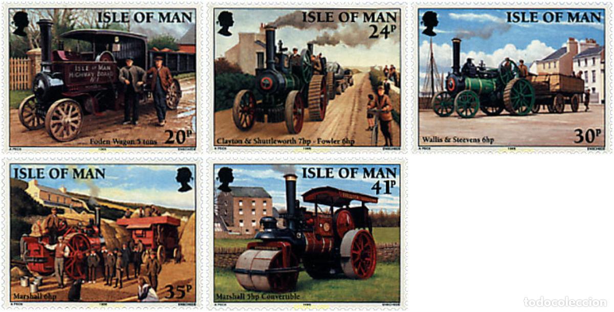 Sellos: 41703 MNH MAN 1995 VEHICULOS DE VAPOR