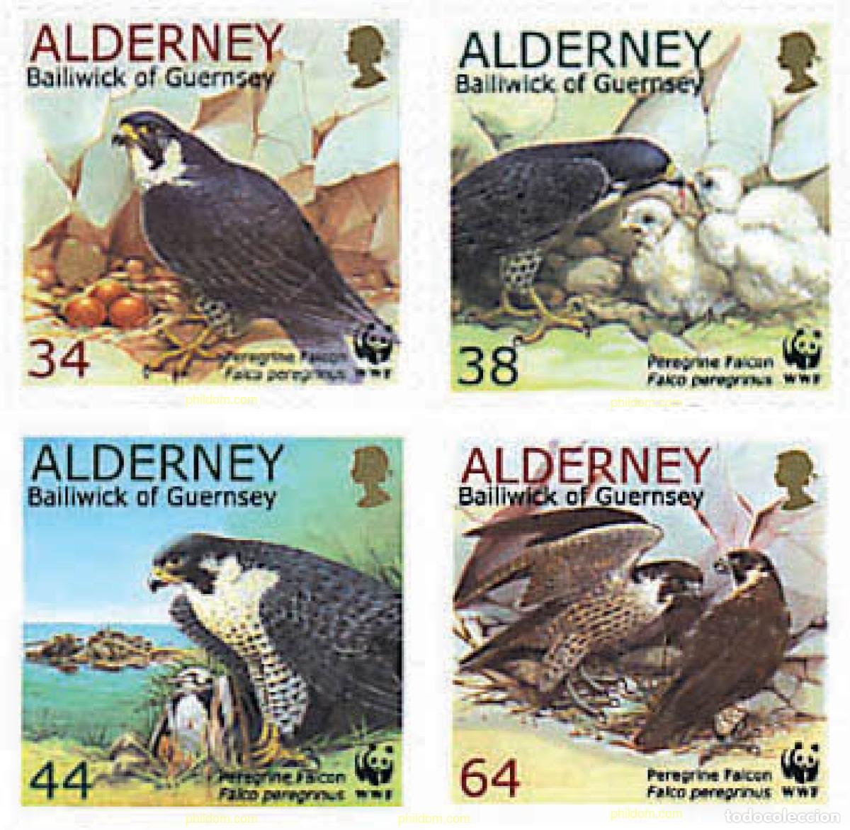 Sellos: 98306 MNH ALDERNEY 2000 HALCON PEREGRINO