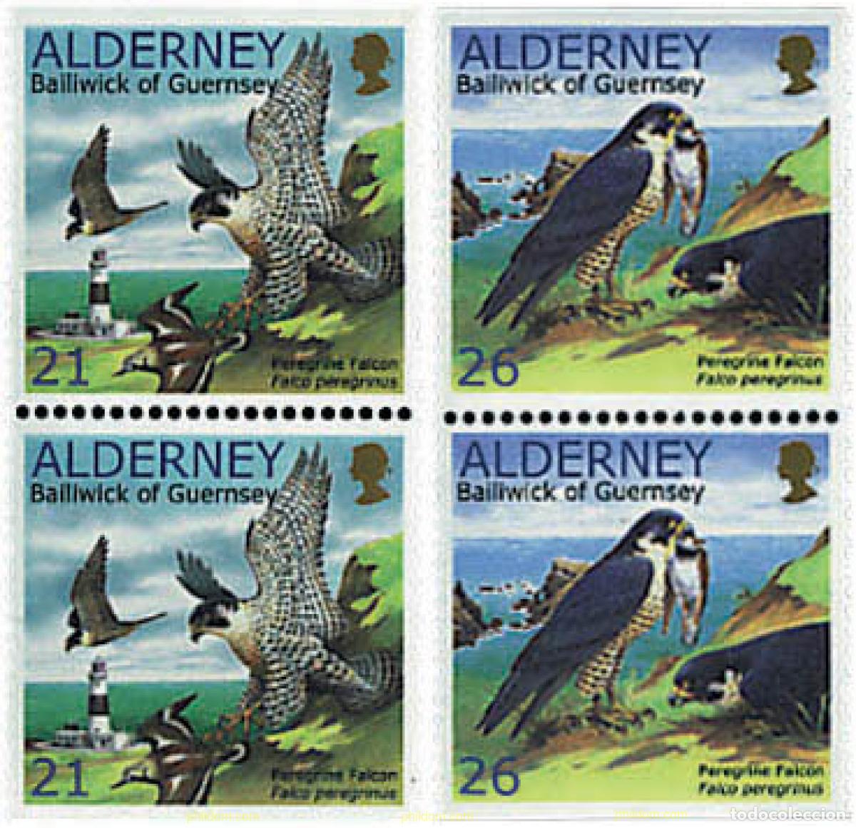 Sellos: 220447 MNH ALDERNEY 2000 HALCON PEREGRINO