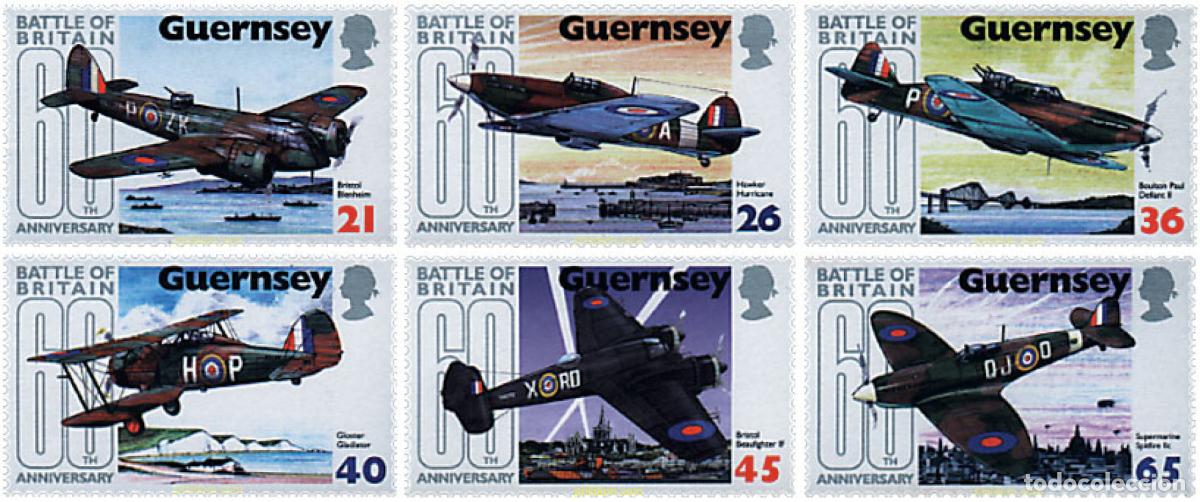 Sellos: 61364 MNH GUERNSEY 2000 60 ANIVERSARIO DE LA BATALLA DE INGLATERRA