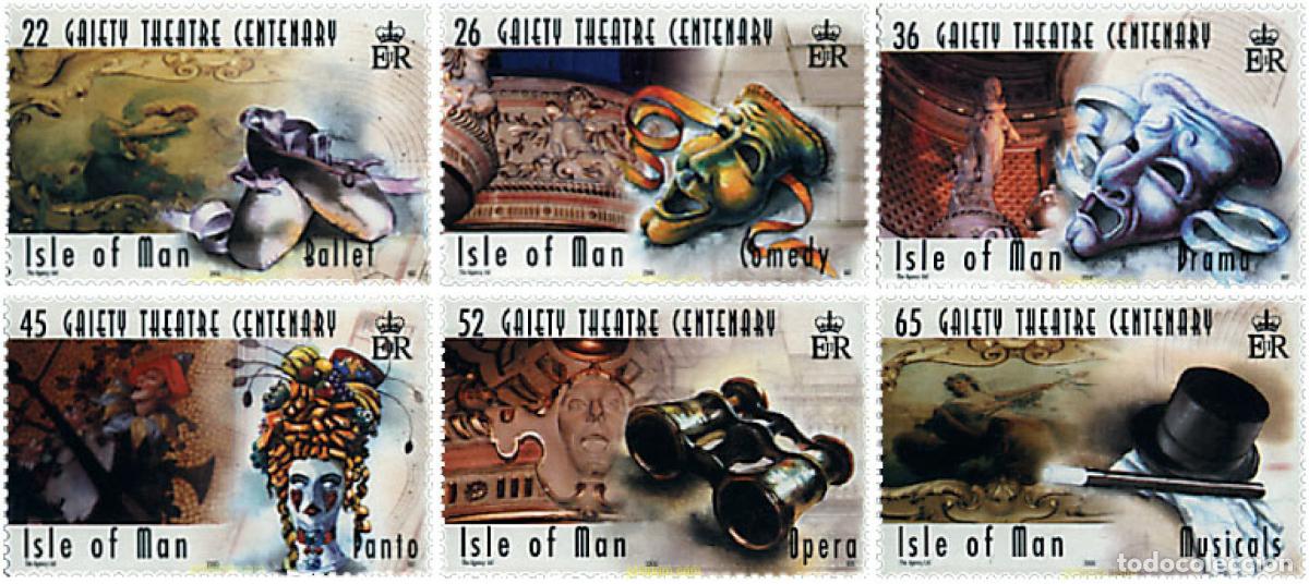 Sellos: 67732 MNH MAN 2000 CENTENARIO DEL TEATRO GAIETY
