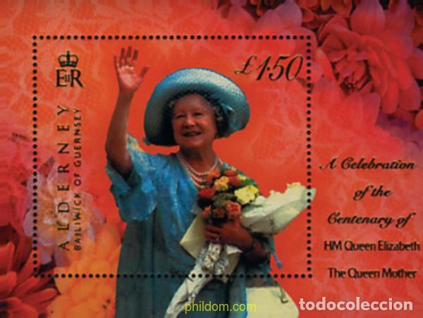 Sellos: 98290 MNH ALDERNEY 2000 HOMENAJE A LA REINA MADRE