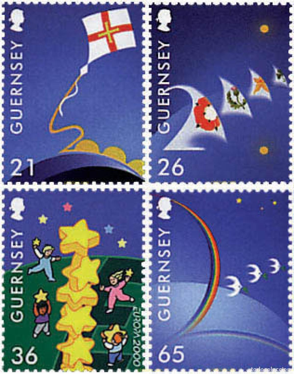 Sellos: 91743 MNH GUERNSEY 2000 EUROPA CEPT. CONSTRUCCION EUROPEA