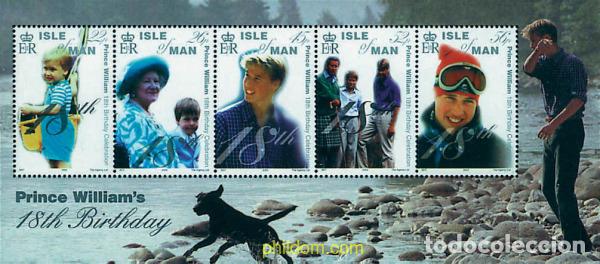 Sellos: 50193 MNH MAN 2000 18 ANIVERSARIO DEL PRINCIPE GUILLERMO