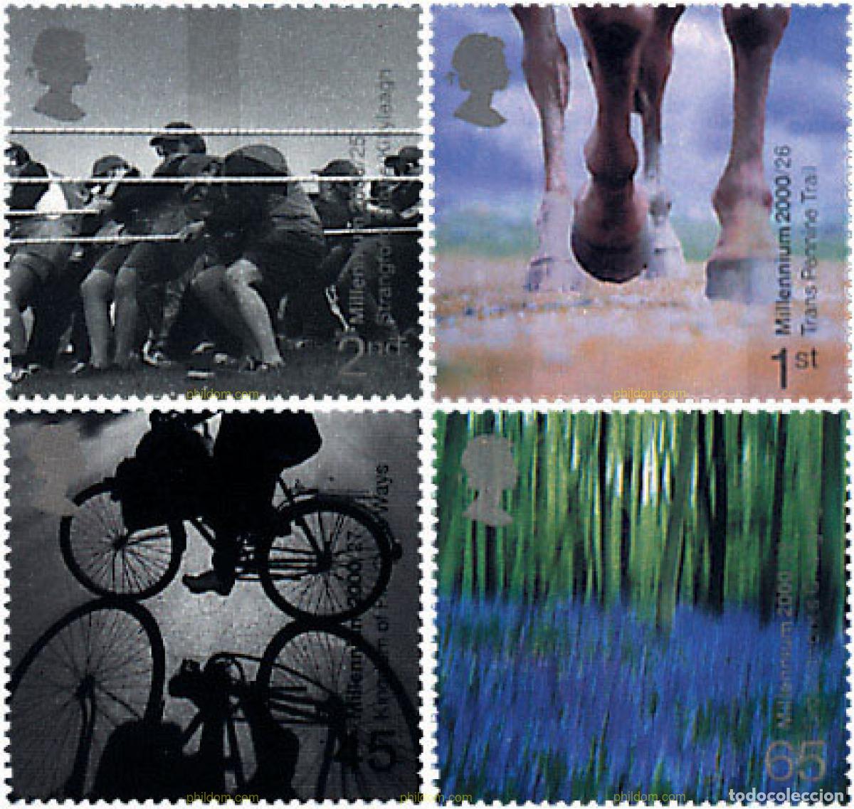 Sellos: 90723 MNH GRAN BRETA&Ntilde;A 2000 MILENIO. PIEDRA Y SUELO