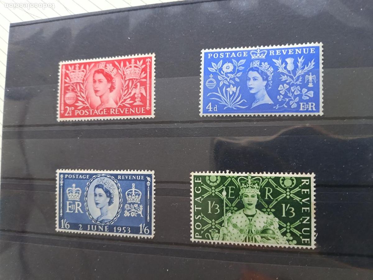 Sellos: REINO UNIDO, LOTE DE SELLOS CORNACION ELIZABETH II