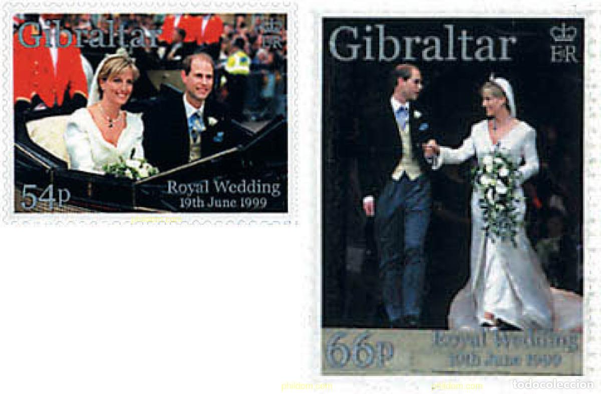 Sellos: 99645 MNH GIBRALTAR 1999 BODA DEL PRINCIPE EDUARDO Y MISS SOFIA RHYS-JONES