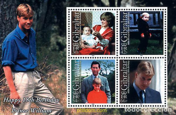 Sellos: 84367 MNH GIBRALTAR 2000 18 ANIVERSARIO DEL PRINCIPE GUILLERMO