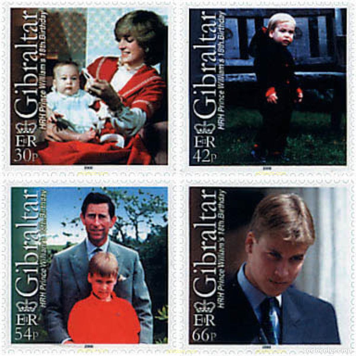 Sellos: 84366 MNH GIBRALTAR 2000 18 ANIVERSARIO DEL PRINCIPE GUILLERMO