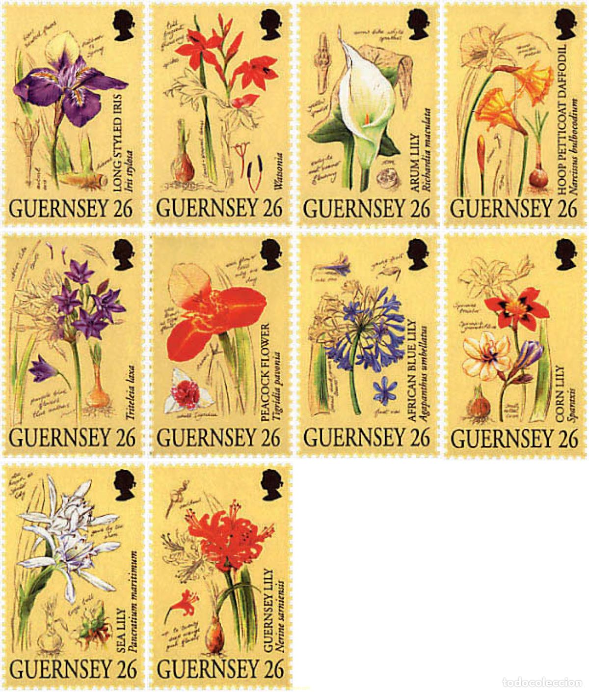 Sellos: 91744 MNH GUERNSEY 2000 FLORES