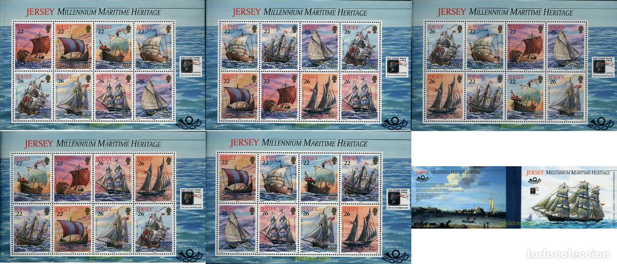 Sellos: 12344 MNH JERSEY 2000 VELEROS