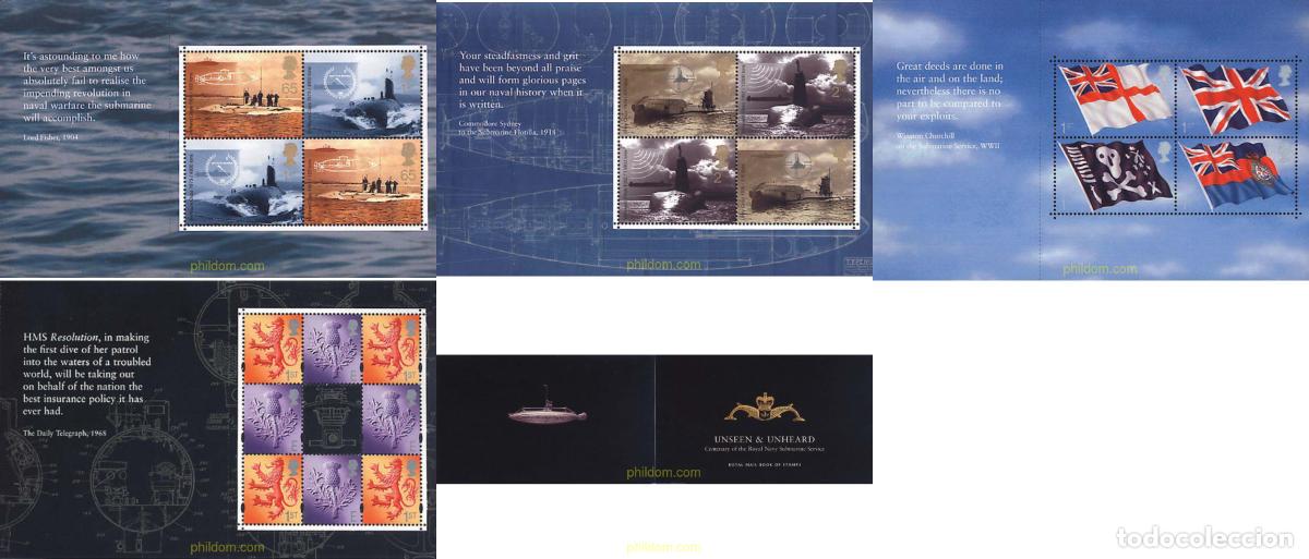 Sellos: 1807 MNH GRAN BRETA&Ntilde;A 2001 CENTENARIO DE LOS SUBMARINOS DE LA ROYAL NAVY